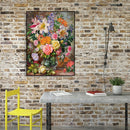 Painting By Numbers DIY Colorful Flower Canvas Oil Wall Art Picture Ornament Kit