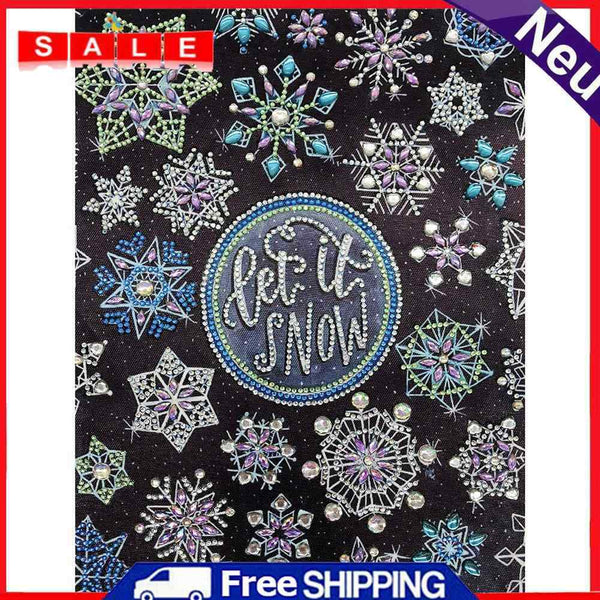 5D DIY Special Shaped Diamond Painting Snowflake Cross Stitch Craft Kit Wall Art