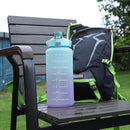 2000ml Water Bottle with Time Marker for Outdoor Sports Drink Cup (Green) Newly