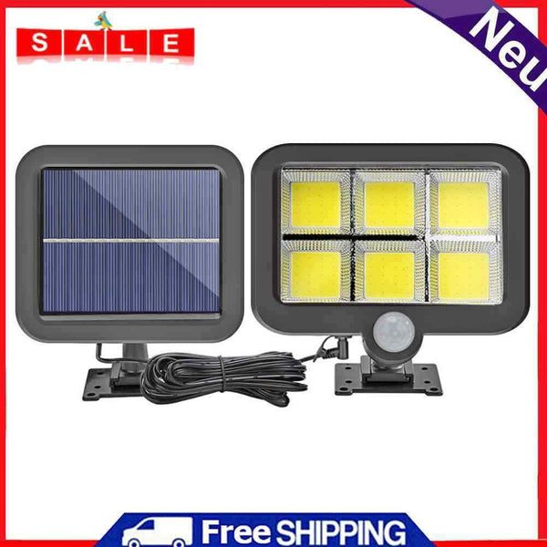 COB 120LED Solar Wall Split Lamp Motion Sensor Waterproof Outdoor Night Lighting