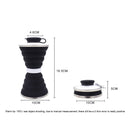 500mL Collapsible Soft Kettle Outdoor Silicone Water Bottle (Black+White) Newly