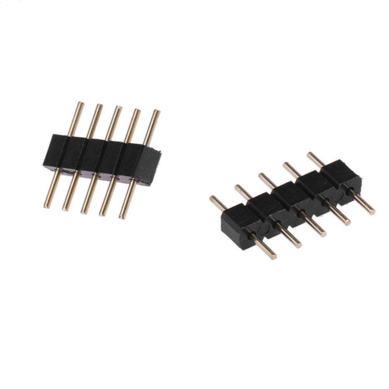 10pcs Male Connector Pin Needle for LED Strip(5Pin RGBW5050)(Black) Newly