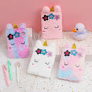 Fashion Children Cartoon Print Plush Coin Purse Fluffy Phone Messenger Bags