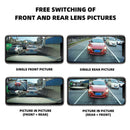 4" 1080P HD Dual Lens Car DVR Front and Rear Camera Dash Cams Video Recorders