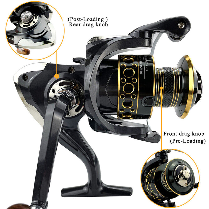 BK 12+1 BBs Fishing Reel Metal Line Cup Spool Lure Spinning Wheel Fishing Tackle