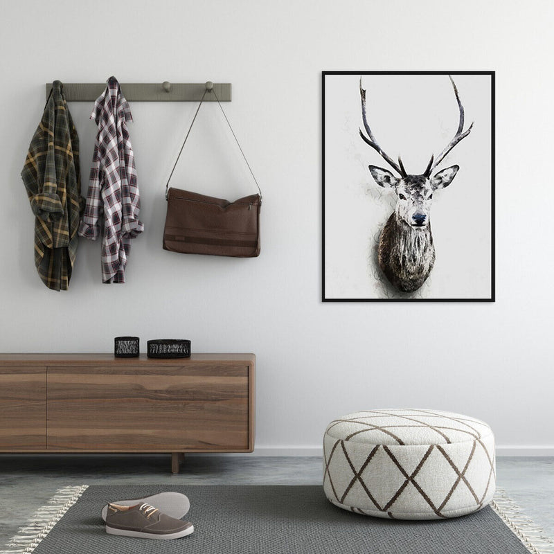 Painting By Numbers DIY Deer Hand Painted Canvas Oil Wall Art Picture Craft Kit