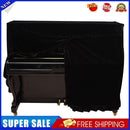 Pleuche Upright Piano Cover Full Piano Dust-proof Covers Cloth (Black)