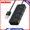 4 Port High Speed USB 2.0 Hub Multi Power Adapter for Laptop Desktop Computer