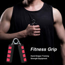 Fitness Grip Hand Gripper Training Strength Exerciser Equipment (Red Black)