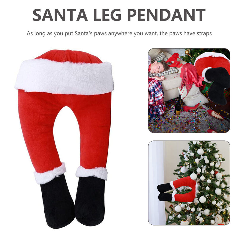 Hanging Christmas Santa Legs Plush Feet Festive Christmas Decorations for Home