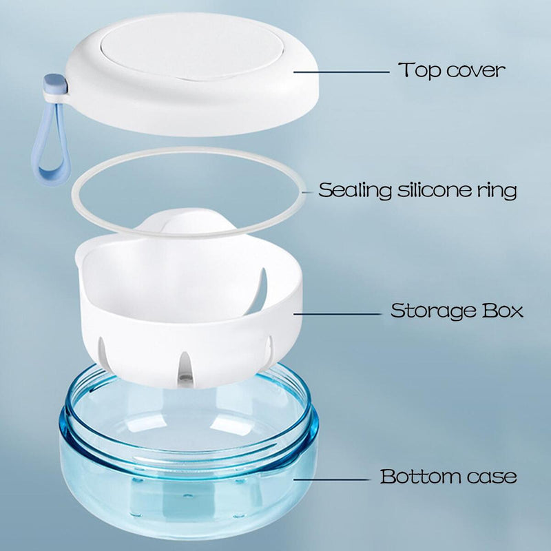 Orthodontic Retainer Braces Storage Box Soaking Invisible Teeth Denture Clean/