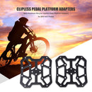 2pcs Bicycle Clipless Pedal Platform Adapters for SPD KEO Pedals (Black) Newly