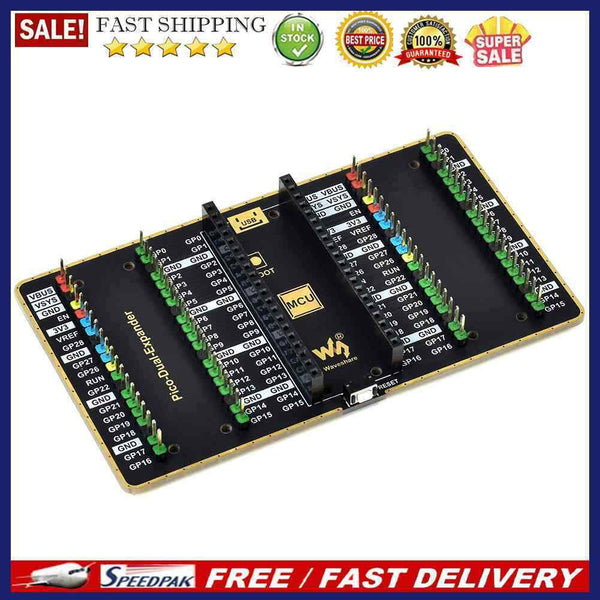 USB Power Dual GPIO Expander Board for Raspberry Pi PICO Two Sets of Male H