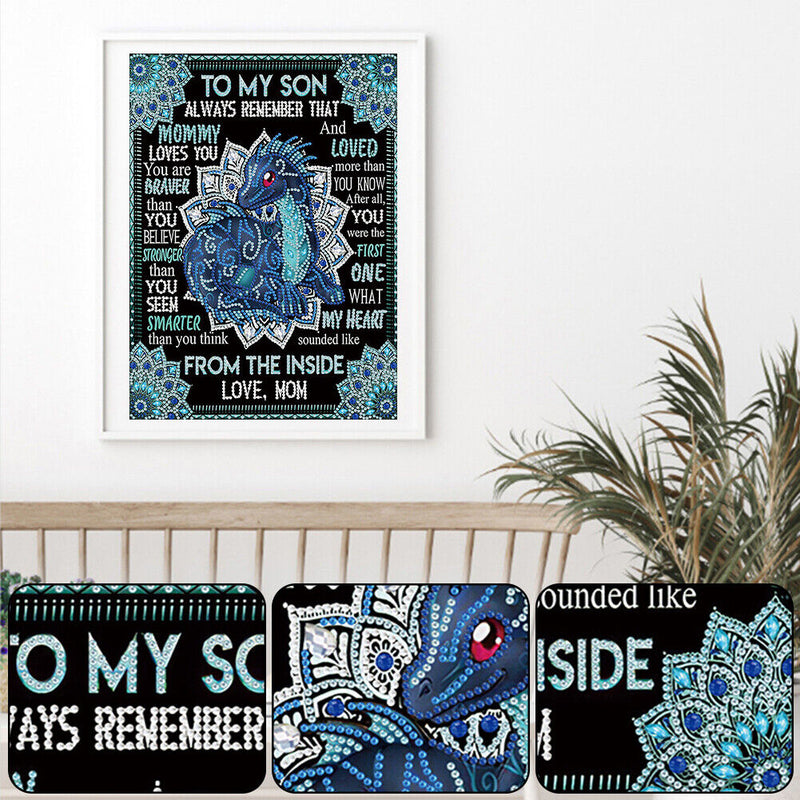 Diamond Painting 5D DIY Letters Partial Special Drill Rhinestone Kit (Y241)