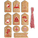 Kraft Paper Santa Claus Gift Wrapping Kraft Tag Hang Tags Christmas Labels