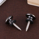 40pcs Electric Acoustic Guitar Strap Lock Buttons Bass Strap Buckle(Black)