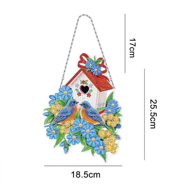 DIY Diamond Painting Wreath Handmade 5D Rhinestone Drawing Door Flower Garland