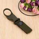 Portable Outdoor Hiking Nylon Webbing Bottle Holder Buckle Clip(Army Green)