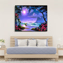 Painting By Numbers Kit DIY Bright Moon Hand Painted Canvas Oil Art Picture