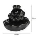 Lotus Ceramic Censer Smog Backflow Office Home Decor (Incense Burner-C) Newly