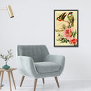 5D Mosaic Retro Flowers Birds Full Round Drill Diamond Drawing Art Handicraft