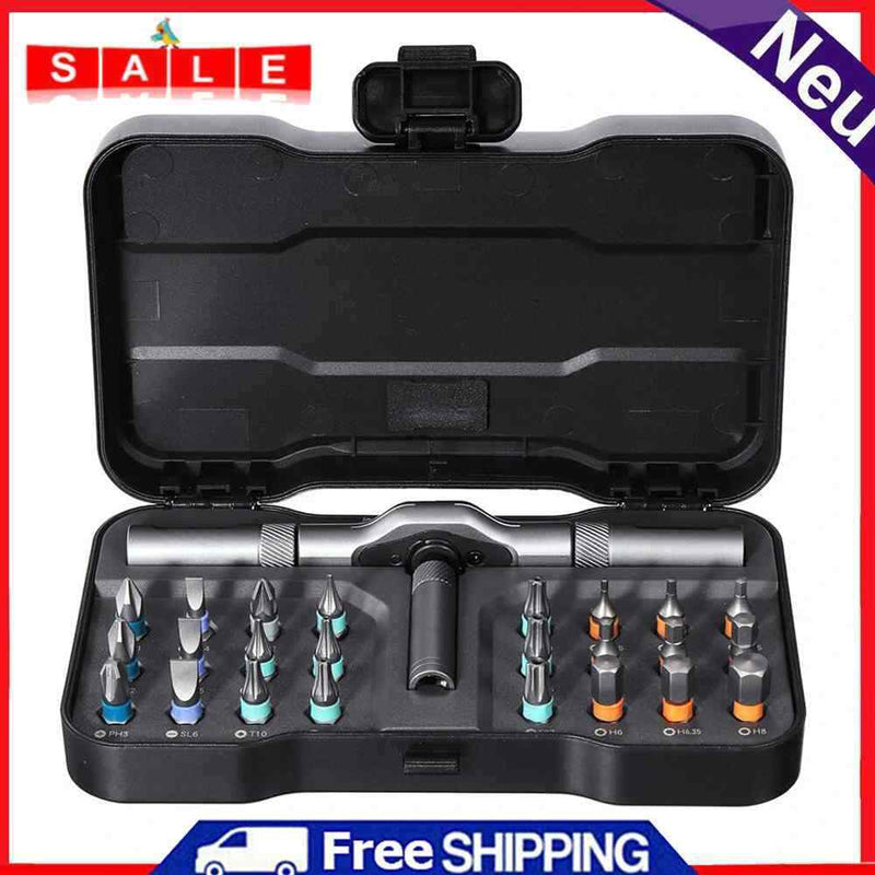 25pcs 24 in 1 Multipurpose Screwdriver Bit Set Magnetic Labor Saving Hex Head