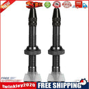 2pcs 40mm MTB Road Bike Extender Valves Tubeless Presta Valve Core (Black)