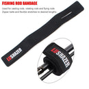 Fishing Rod Wrap Bundle Elastic Rod Fastening Strap  Rod Belts Rod (Black) Newly