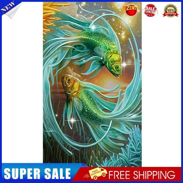 Two Fish Oil Paint By Numbers Kits Canvas Picture Wall Art DIY Craft Decor