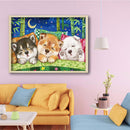 Dog 5D DIY Full Round Drill Diamond Painting Rhinestone Picture Kits Wall Decor