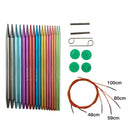 9 Pairs Sweater Weaving Ring Needles Set Aluminum Alloy Crochet Hook Crafts Tool
