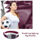 LED Glow Bracelet with Button World-Cup Glowing Bangle Football Team Cheer Props