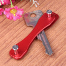 Aluminum Key Holder Organizer Clip Keychain Ring Pocket Keys Wallet (Red)