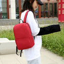 Solid Color Backpacks Oxford Cloth Big Waterproof Sport Knapsack (Dark Red)