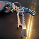 38*7*1mm 301 EDC Bag Suspension Stainless Steel Clip with Keychain Carabin
