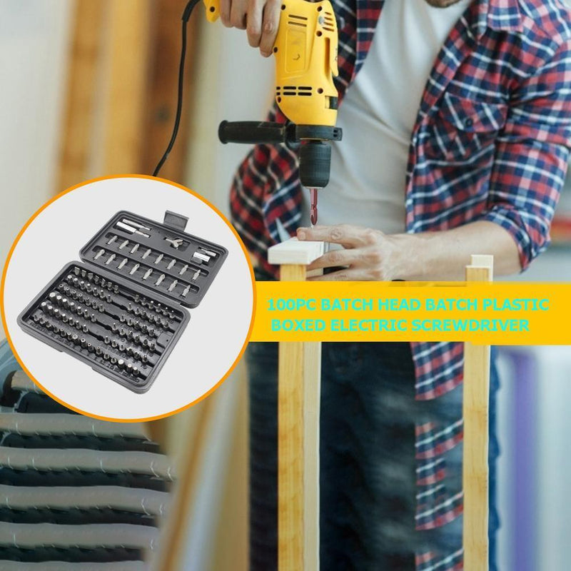 100pcs Electric Screwdriver Head Cross Slotted Torx Screwdriver Bits Sleeve