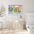 Diamond Painted 5D DIY Cartoon owl Partial Special Rhinestone Set Newly