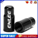 2pcs Aluminum Alloy Bike Valve Cap Bicycle Wheel Valve Cover Cap (Black FV)