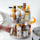 Rotating Kitchen Spice Storage Rack Bottle Shelf (Small Double Layers) Newly