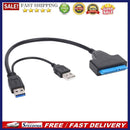 For 2.5 inch SATA/HDD Case SATA to Dual USB3.0 High Speed 5Gbps Adapter Cable