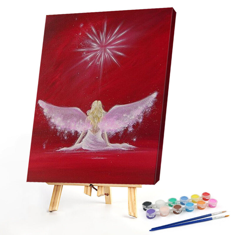 Angel Oil Paint By Numbers Drawing DIY Picture Hand Painted Wall Art Craft Decor