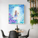 Frameless Girl with Lamp Oil Paint By Numbers DIY Kit Handmade Drawing On Canvas