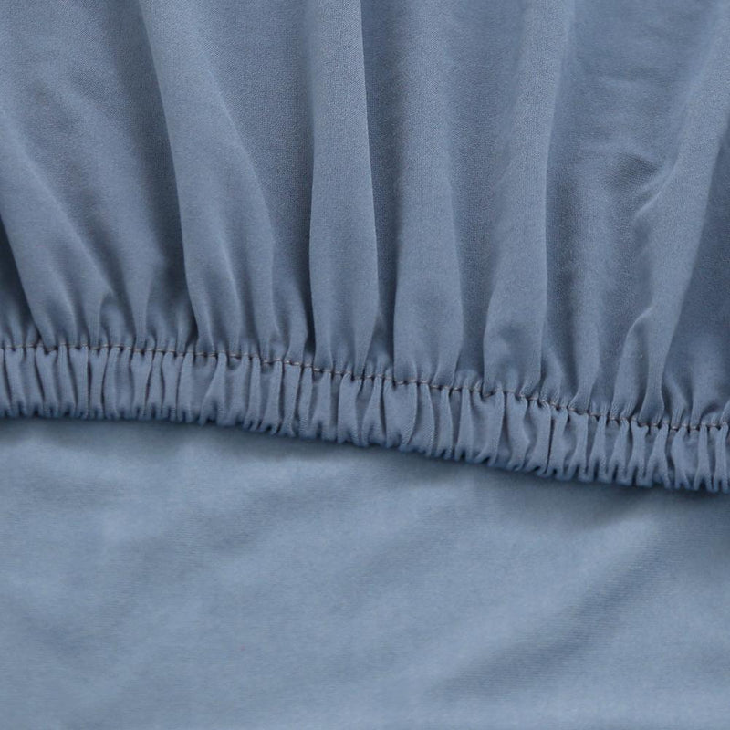 Thin Stretch Chair Covers Light Blue Elastic Seat Case Slipcovers (4pcs)