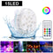 Submersible LED Lights for Pool Battery Powered with Magnets & Suction Cups