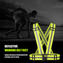 Night Running Reflective Straps Vest Traffic Night Work Security Clothing Green