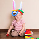 PVC Inflatable Easter Bunny Hat Ring Toss Toys Kids Game (Pink Rabbit Ear)