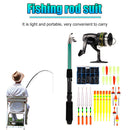 1.6m Fishing Rod Rollers Telescope Full Sea Boat Fishing Combo Accessory Kits