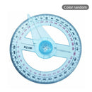 All Circular 10cm 360 Degree Pointer Protractor Ruler Angle Finder Random Newly