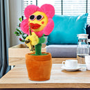 Simulation Sunflower Dancing Saxophone Musical Plush Toys (Rose Fillet) Newly