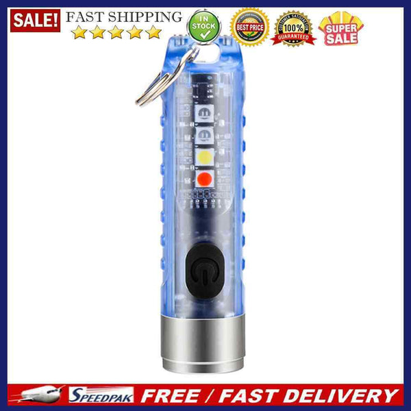 10 Gears SST20 LED Mini Keychains Flashlight UV Purple Lights 260mAh Work Lam